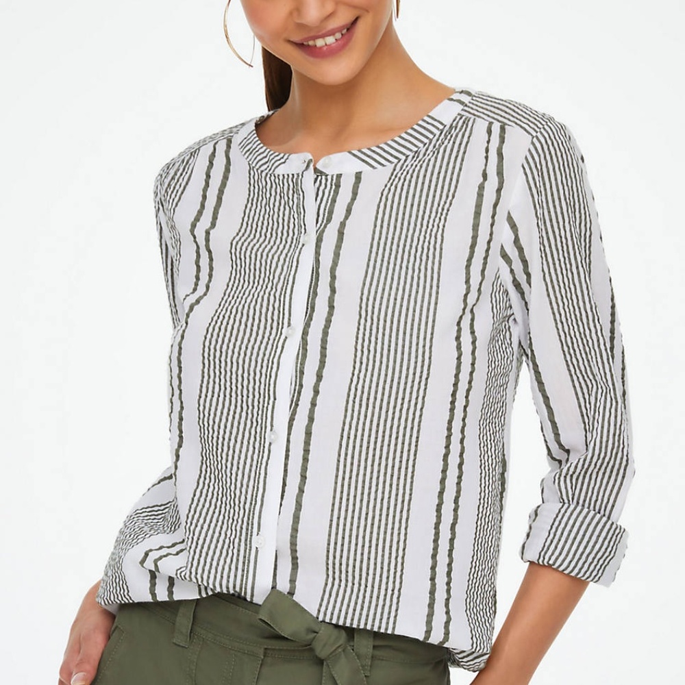 Loft | Striped Button Down Shirt